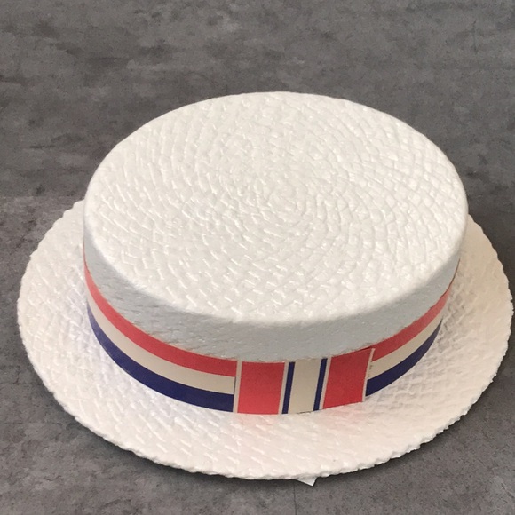 Vintage Hat 1967 ~ Red White & Blue Band Hat - Picture 3 of 6